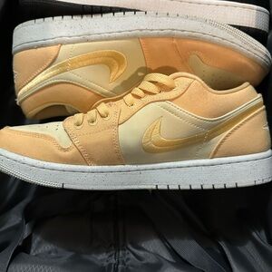 Nike Jordans Peach and Cream Low-Top Sneakers